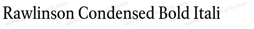 Rawlinson Condensed Bold Italic字体转换
